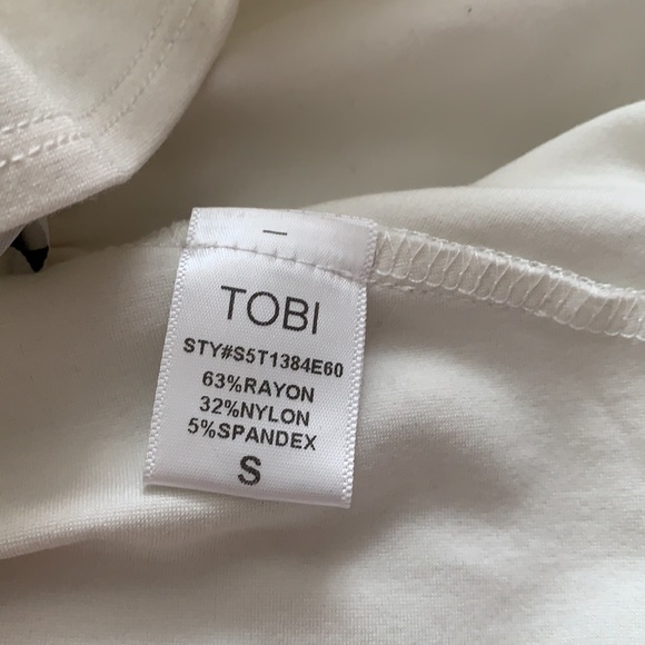 Tobi White Peplum Halter Top Small - Picture 4 of 4